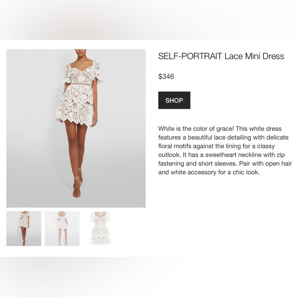 Self portrait dress us 8 uk 12